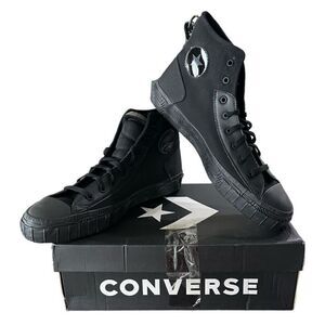 Converse Alt Star Wavy High Top Black Mens 11.5 Womens 13.5 NWT Triple Black